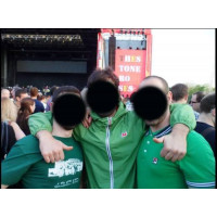 Italian lads at Stone Roses concert - in Finsbury Park - London